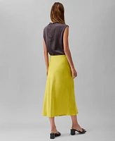 Calvin Klein Woman's Matte Satin Midi Slip Skirt