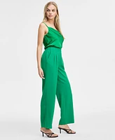 Bar Iii Women's High-Rise Pleated-Front Wide-Leg Pants, Exclusively at Macy's