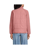 Lands' End Women's Mixed Media High Pile Fleece Jacket