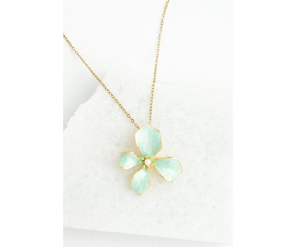 Hope in Bloom Necklace in Mint