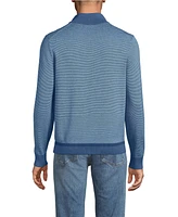 Lands' End Men's Long Sleeve Fine Gauge Cotton Quarter Zip Sweater