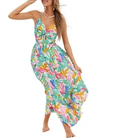 Cupshe Women's Tropical Bay Floral Maxi Beach Dress