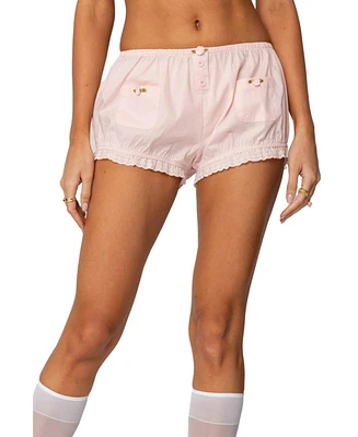 Edikted Womens Lona Bloomer Shorts