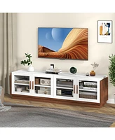 Large Tv Stand for Tv Spacious Entertainment Console for Living Room Storage