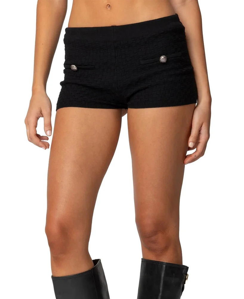 Edikted Womens Amalie Knit Shorts