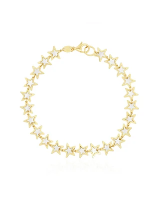 The Lovery Mother of Pearl Star Bracelet 14K Gold