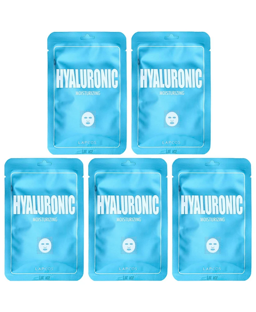 Lapcos Hyaluronic Moisturizing Beauty Sheet Mask Set 5 Sheets