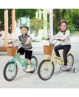 Kids Adjustable Bike with Reflectors Bell Safe Bicycle for Children Aged 4-7 Years Old