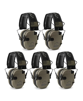 Walker's Razor Slim Electronic Shooting Muffs 5-Pack, Flat Dark Earth Fde