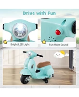 Kids Ride on Motorcycle Licensed Vespa with Led Headlight and Horn