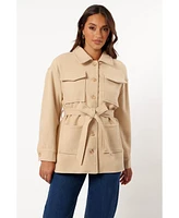 Petal and Pup Women's Arlow Tie Front Shacket