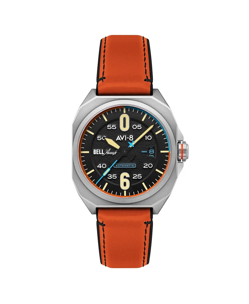 Avi-8 Men's Bell X-1 Machbuster Automatic Rubber and Leather Strap Watch