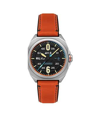 Avi-8 Men's Bell X-1 Machbuster Automatic Rubber and Leather Strap Watch