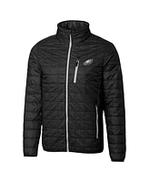 Cutter & Buck Men's Black Philadelphia Eagles Rainier PrimaLoft Eco Insulated Full-Zip Puffer Jacket