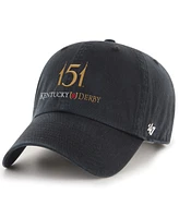 '47 Brand Men's Black Kentucky Derby 151 Clean Up Adjustable Hat