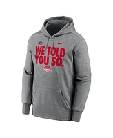 Nike Men's Heather Gray Ohio State Buckeyes College Football Playoff 2024 National Champions We Told You So Pullover Hoodie