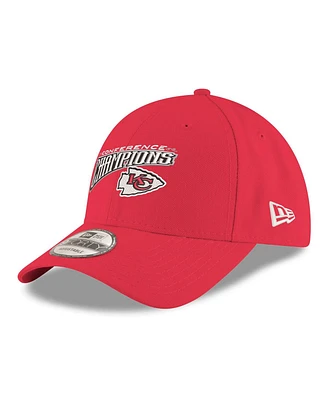 New Era Men's Red Kansas City Chiefs 2024 Afc Champions Replica 9FORTY Adjustable Hat