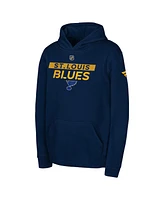 Outerstuff Big Boys and Girls Blue St. Louis Blues Authentic Pro Wordmark Fleece Pullover Hoodie