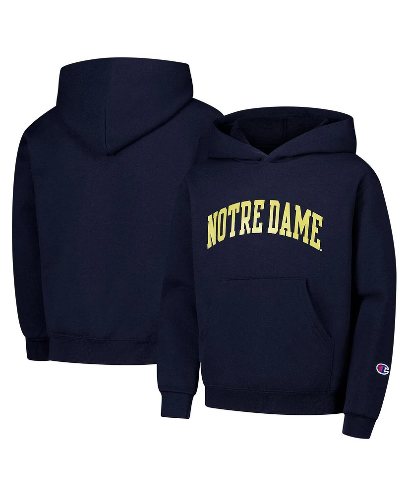 Champion Big Boys and Girls Navy Notre Dame Fighting Irish Basic Arch Hoodie