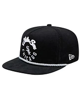 New Era Men's Black Chicago White Sox Full Circle Corduroy Golfer Adjustable Hat