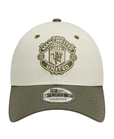 New Era Men's Tan Manchester United Contrast 9FORTY Adjustable Hat