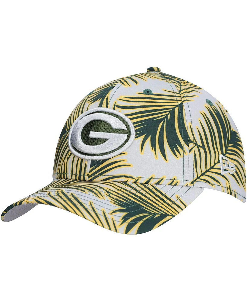 New Era Men's Gray Green Bay Packers Palms 39THIRTY Flex Hat