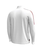 Under Armour Men's White Wisconsin Badgers Playoff Performance Quarter-Zip Jacket