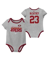 Nike Baby Boys and Girls Christian McCaffrey San Francisco 49ers Name Number Bodysuit, 3-Pack