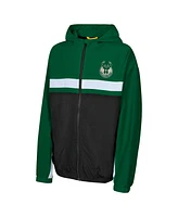 Outerstuff Big Boys and Girls Hunter Green Milwaukee Bucks Headliner Windbreaker Full-Zip Hoodie Jacket