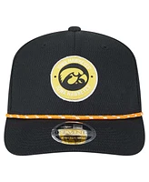 New Era Men's Black Iowa Hawkeyes Coolera 9SEVENTY Rope Stretch-Snap Hat