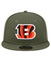 New Era Men's Olive Cincinnati Bengals Main 9FIFTY Snapback Hat