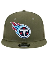 New Era Men's Olive Tennessee Titans Main 9FIFTY Snapback Hat