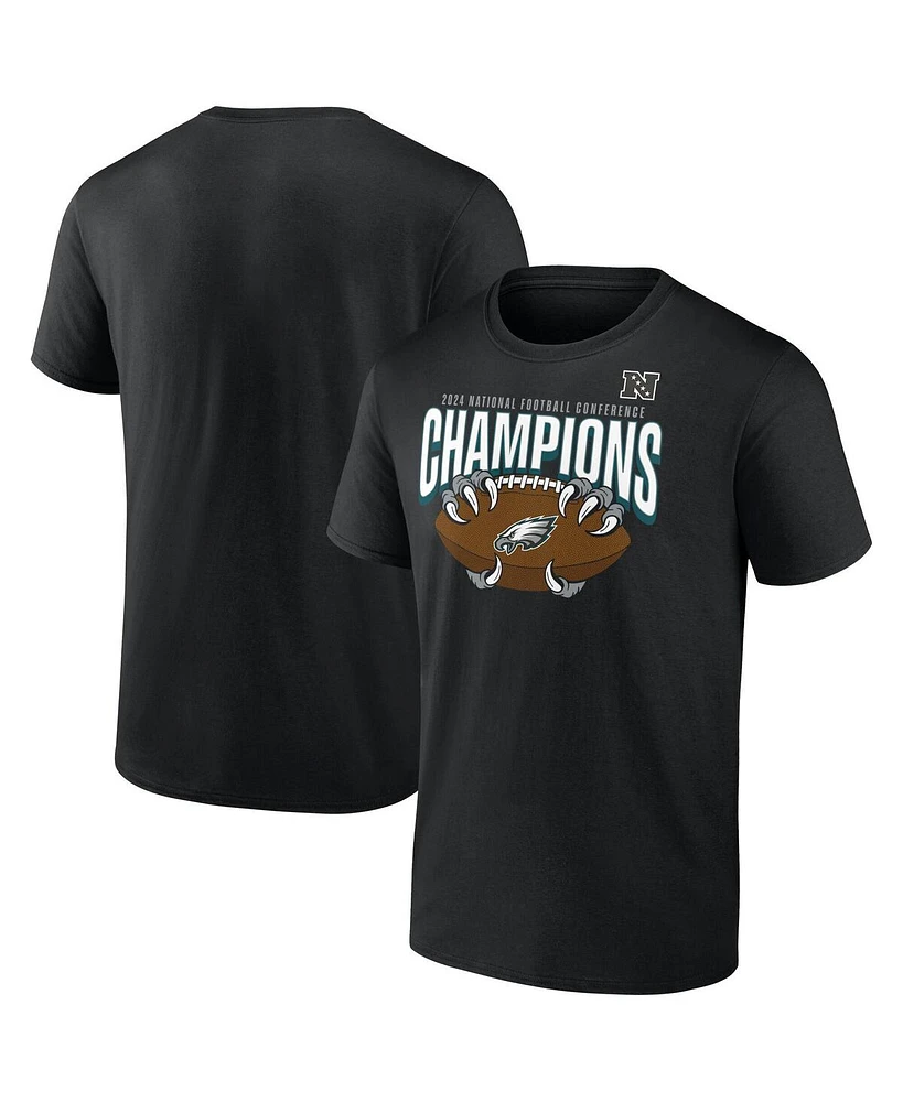 Fanatics Men's Black Philadelphia Eagles 2024 Nfc Champions Big Tall Hometown Not Done Yet T-Shirt