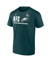 Fanatics Men's Midnight Green Philadelphia Eagles 2024 Nfc Champions Big Tall Hail Mary T-Shirt