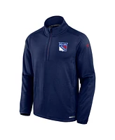 Fanatics Men's Navy New York Rangers Big Tall Authentic Pro Quarter-Zip Top