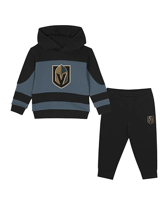 Outerstuff Toddler Black/Gray Vegas Golden Knights Puck Hero Fleece Hoodie and Sweatpants Set, 2-Piece