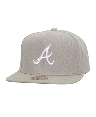 Mitchell & Ness Men's Gray Atlanta Braves Snapback Hat