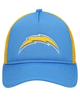 New Era Big Boys and Girls Powder Blue Los Angeles Chargers A-Frame 9FORTY Trucker Adjustable Hat