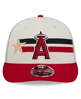 New Era Men's Cream/Red Los Angeles Angels 2024 Mlb All-Star Game Workout Meshback Low Profile 9FIFTY Snapback Hat