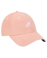 New Era Women's Light Pink Philadelphia Eagles Cozy Sherpa 9FORTY Adjustable Hat