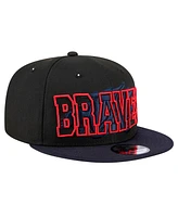 New Era Men's Black Atlanta Braves Splatter 9FIFTY Snapback Hat