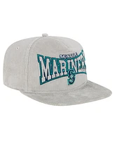 New Era Men's Gray Seattle Mariners Corduroy Golfer Snapback Hat