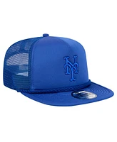 New Era Men's Royal New York Mets Tone Foam Meshback Golfer Snapback Hat