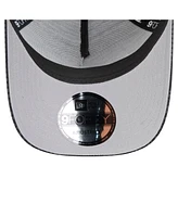 New Era Men's Black Golden State Warriors Midnight Ink Tonal A-Frame Trucker 9FORTY Adjustable Hat