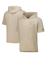 Pro Standard Men's Tan Cincinnati Bengals Neutrals Capsule Short Sleeve Pullover Hoodie