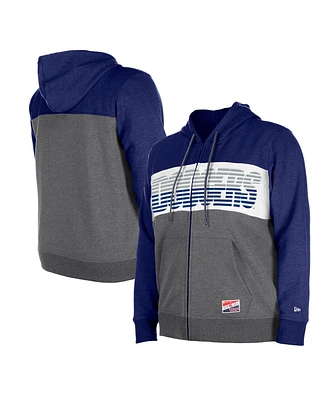 New Era Women's Royal Los Angeles Dodgers Plus Color Block Full-Zip Hoodie Jacket