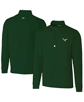 Cutter & Buck Men's Hunter Green Philadelphia Eagles Traverse Stretch Quarter-Zip Pullover