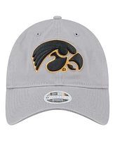 New Era Women's Gray Iowa Hawkeyes Logo 9TWENTY Adjustable Hat