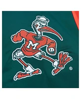 Mitchell & Ness Men's Green Miami Hurricanes Heavyweight Satin Full-Snap Jacket