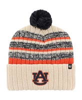 '47 Brand Men's Khaki Auburn Tigers Tavern Cuffed with Pom Knit Hat